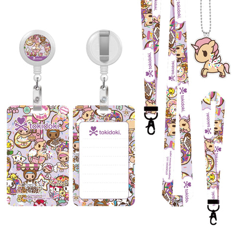 Tokidoki Lanyards for Id Badges with Retractable Reel Clip-G