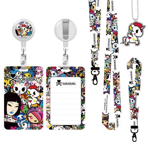 Tokidoki Lanyards for Id Badges with Retractable Reel Clip-J