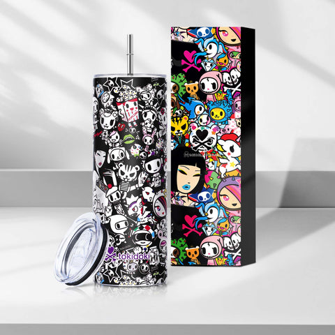 Tokidoki Vacuum Insulated Bottle 20oz with Straw Reusable -C