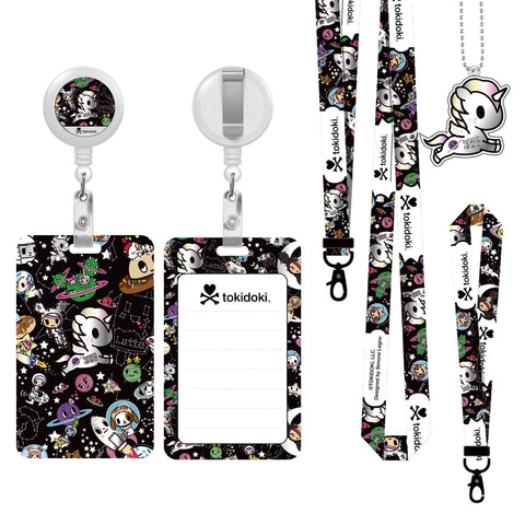 Tokidoki Lanyards for Id Badges with Retractable Reel Clip-I
