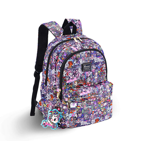Tokidoki Backpack with Unicorno Keychain Series-Midnight Metropolis