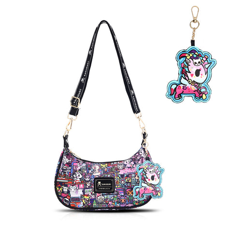 Tokidoki Crescent Shoulder Bag with Keychain Series-Midnight Metropolis