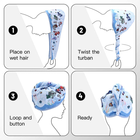 Tokidoki Microfiber Hair Towel-B