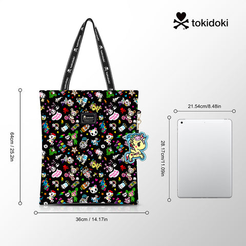 Tokidoki Large Canvas Bag with Unicorno Keychain  Series-Denim Daze