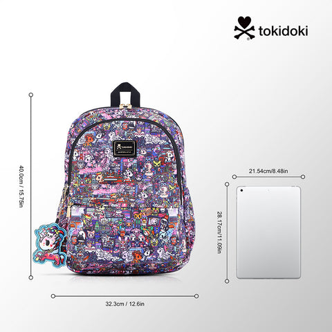 Tokidoki Backpack with Unicorno Keychain Series-Midnight Metropolis