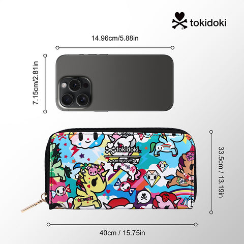 Tokidoki PU Wallet Card Holder with Wristlet Series-Rainbow Unicorno