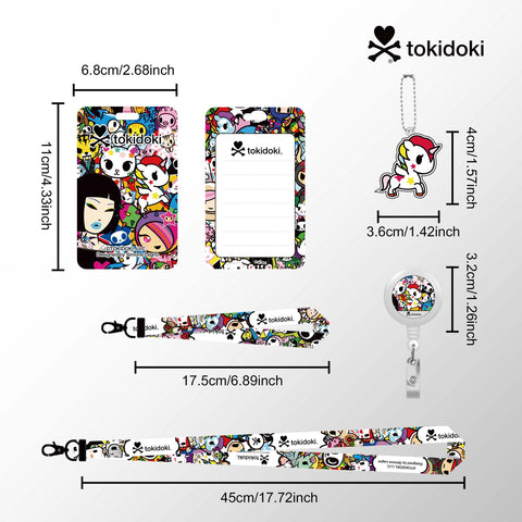 Tokidoki Lanyards for Id Badges with Retractable Reel Clip-J