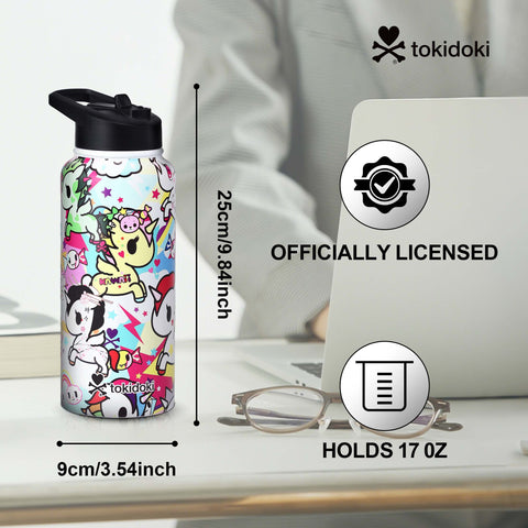 Tokidoki Water Bottle 32oz with Leak Proof Flip-C