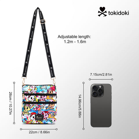 Tokidoki Crossbody Bag With Unicorno Keychain Series-Rainbow Unicorno