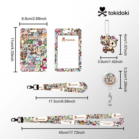 Tokidoki Lanyards for Id Badges with Retractable Reel Clip-F