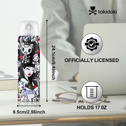 Tokidoki 17oz Insulated Water Bottle Stainless Steel -F