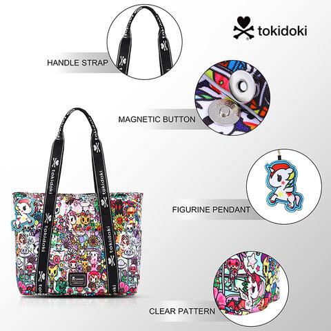 Tokidoki Foldable Tote Bag With Keychain Series-Flower Power