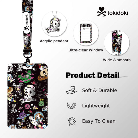 Tokidoki Lanyards for Id Badges with Retractable Reel Clip-I