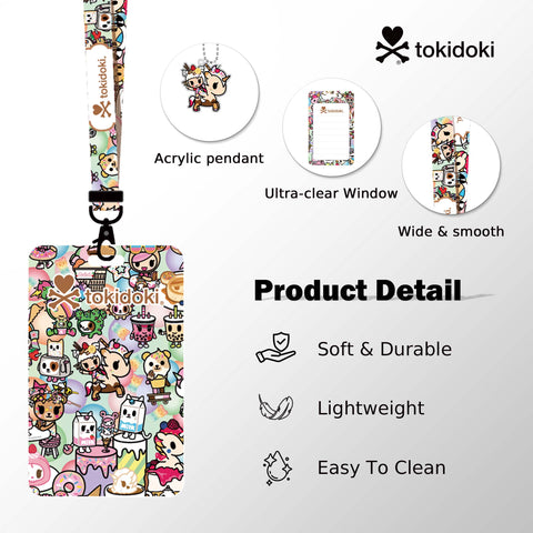 Tokidoki Lanyards for Id Badges with Retractable Reel Clip-F