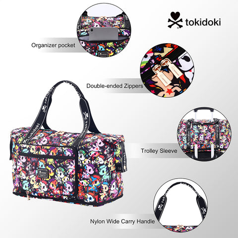 Tokidoki Travel Duffel Bag Can Extensible Series-Colorful Unicorno