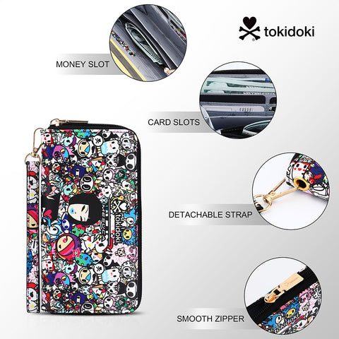 Tokidoki PU Wallet Card Holder with Wristlet Series-Tokidoki Signature