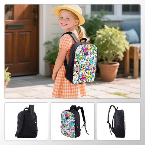 Tokidoki Backpack Set with Lunch Bag Pencil Case Series-Rainbow Unicorno