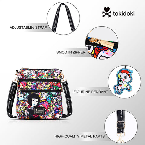 Tokidoki Crossbody Bag With Unicorno Keychain Series-Tokidoki Signature