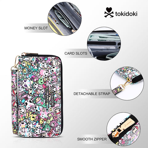Tokidoki PU Wallet Card Holder with Wristlet Series-Kawaii Pastel