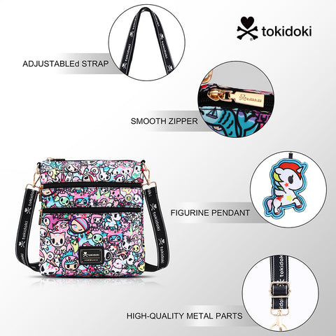 Tokidoki Crossbody Bag With Unicorno Keychain Series-Kawaii Pastel