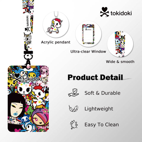 Tokidoki Lanyards for Id Badges with Retractable Reel Clip-J