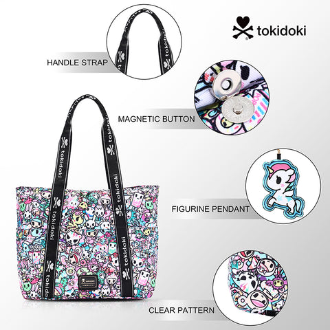 Tokidoki Foldable Tote Bag With Keychain Series-Kawaii Pastel