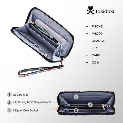 Tokidoki PU Wallet Card Holder with Wristlet Series-Tokidoki Signature