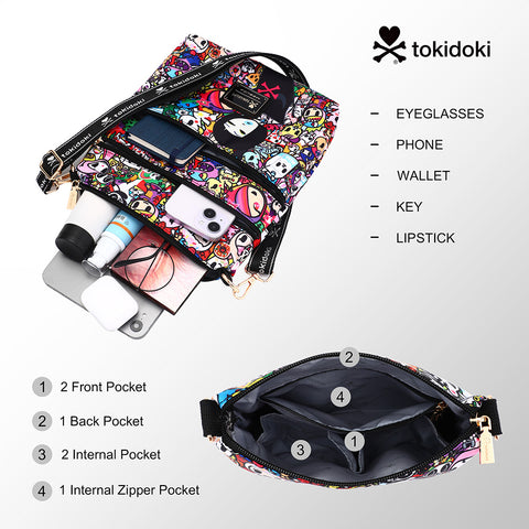 Tokidoki Crossbody Bag With Unicorno Keychain Series-Tokidoki Signature