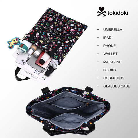 Tokidoki Large Canvas Bag with Unicorno Keychain  Series-Denim Daze
