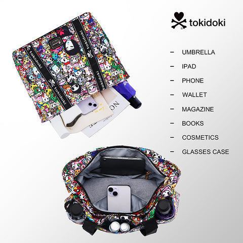 Tokidoki Foldable Tote Bag With Keychain Series-Tokidoki Signature