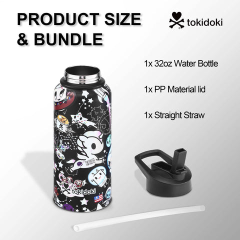 Tokidoki Water Bottle 32oz with Leak Proof Flip-B
