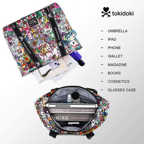 Tokidoki Foldable Tote Bag With Keychain Series-Flower Power