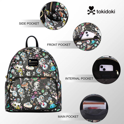 Tokidoki PU Leather Backpack Black