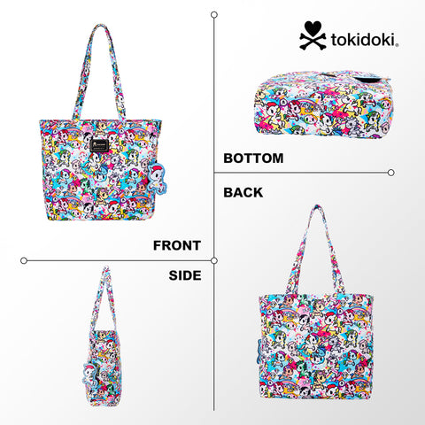 Tokidoki Canvas Bag with Unicorno Keychain  Series-Rainbow Unicorno