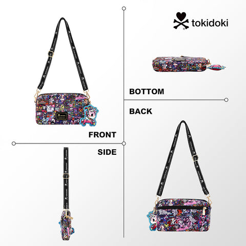Tokidoki Crossbody Purse With Keychain Adjustable Strap Series-flower Power