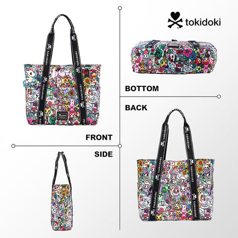 Tokidoki Foldable Tote Bag With Keychain Series-Flower Power