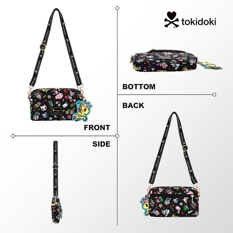 Tokidoki Crossbody Purse With Keychain Adjustable Strap Series-Denim Daze