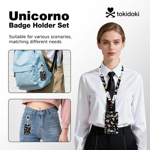 Tokidoki Lanyards for Id Badges with Retractable Reel Clip