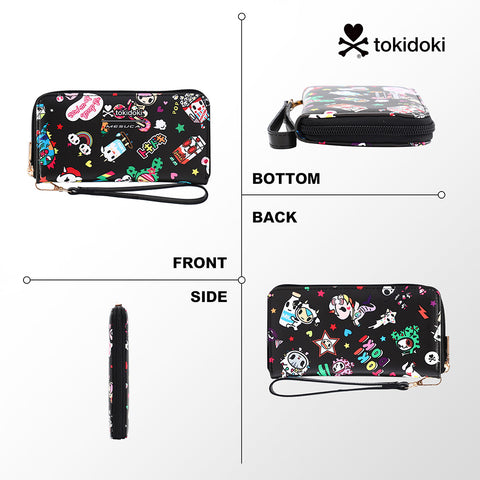 Tokidoki PU Wallet Card Holder with Wristlet Series-Denim Daze