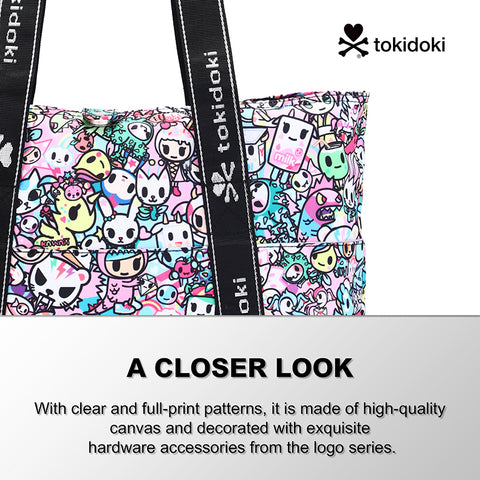 Tokidoki Foldable Tote Bag With Keychain Series-Kawaii Pastel