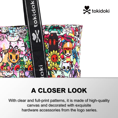 Tokidoki Foldable Tote Bag With Keychain Series-Flower Power