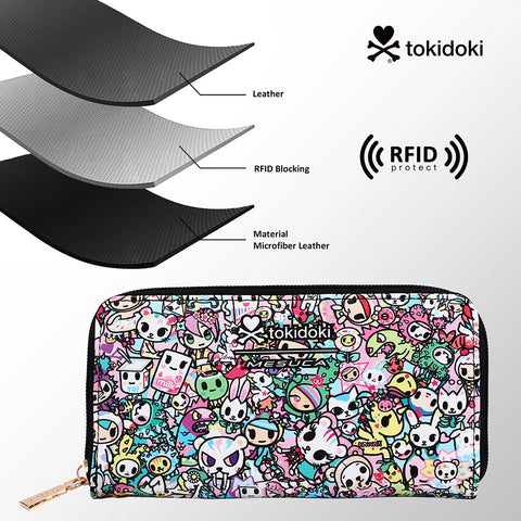 Tokidoki PU Wallet Card Holder with Wristlet Series-Kawaii Pastel