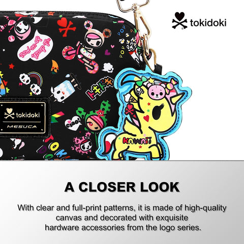Tokidoki Crossbody Purse With Keychain Adjustable Strap Series-Denim Daze