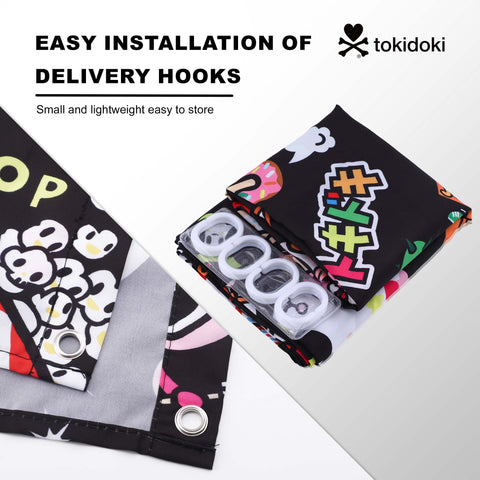 Tokidoki Waterproof Shower Curtain-A