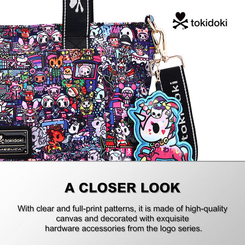 Tokidoki Large Tote Bag with Keychain Series-Midnight Metropolis