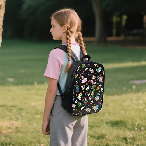 Tokidoki Backpack Set with Lunch Bag Pencil Case Series-Denim Daze