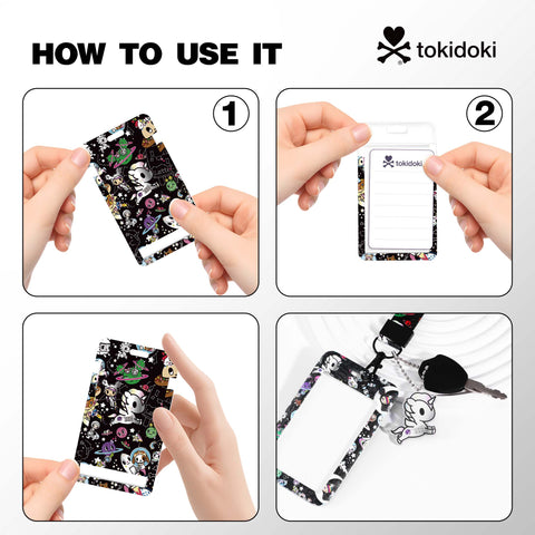 Tokidoki Lanyards for Id Badges with Retractable Reel Clip-I