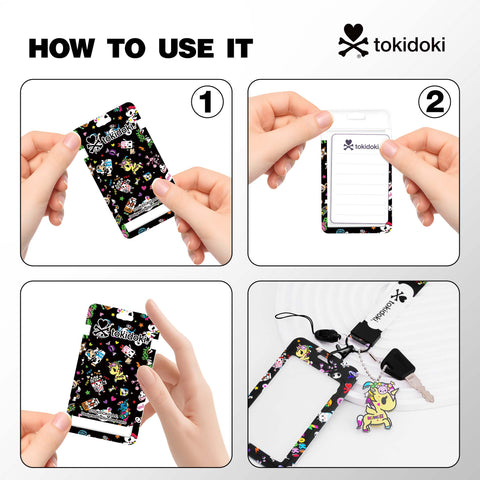 Tokidoki Lanyards for Id Badges with Retractable Reel Clip