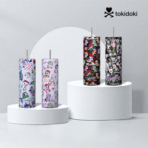 Tokidoki Vacuum Insulated Bottle 20oz with Straw Reusable -B