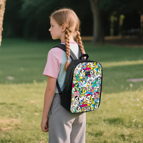 Tokidoki Backpack Set with Lunch Bag Pencil Case Series-Rainbow Unicorno